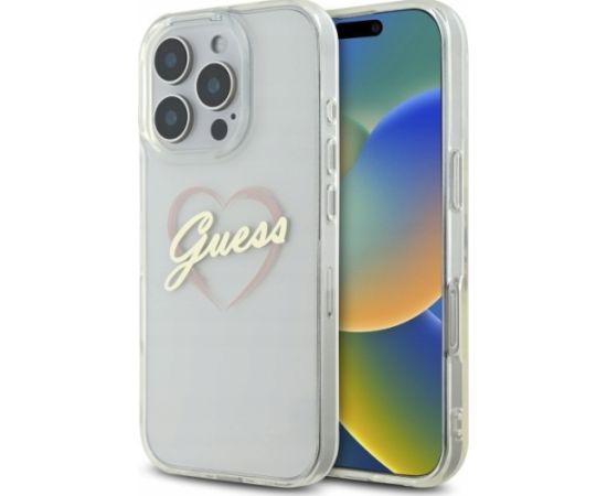 Guess IML Heart Aizsargapvalks Priekš Apple iPhone 16 Pro