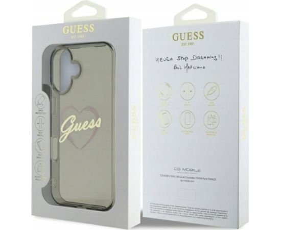 Guess IML Heart Aizsargapvalks Priekš Apple iPhone 16 Plus