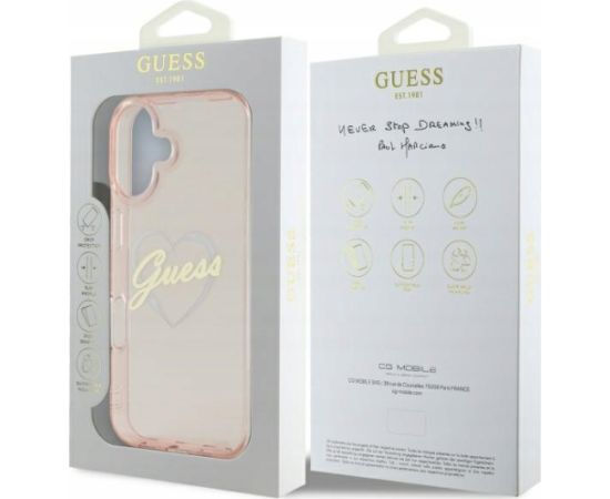 Guess IML Heart Aizsargapvalks Priekš Apple iPhone 16