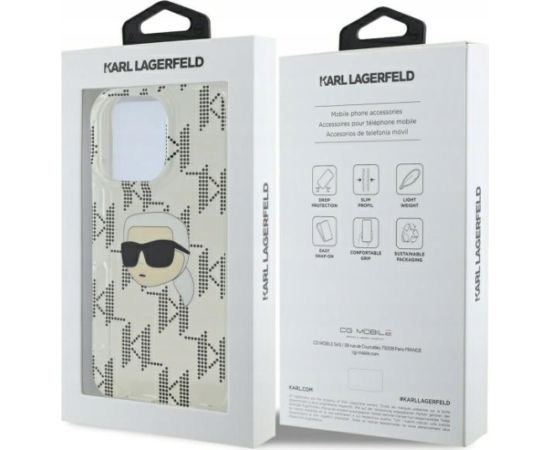 Karl Lagerfeld IML Karl Head Electroplated Aizsargapvalks Priekš Apple iPhone 16 Pro Max