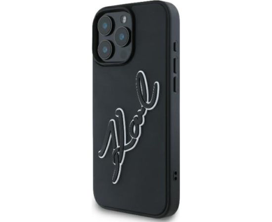 Karl Lagerfeld 3D Rubber Bicolor Signature Aizsargapvalks Priekš Apple iPhone 16 Pro