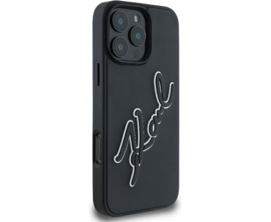 Karl Lagerfeld 3D Rubber Bicolor Signature Aizsargapvalks Priekš Apple iPhone 16 Pro