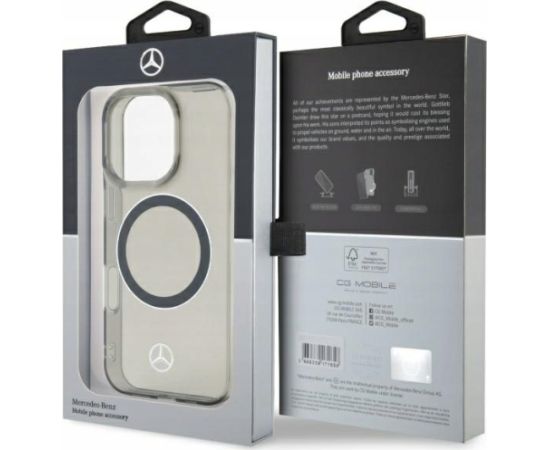 Mercedes-benz Mercedes Silver Ring MagSafe Aizsargapvalks Priekš Apple iPhone 16 Pro