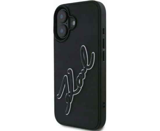 Karl Lagerfeld 3D Rubber Bicolor Signature Aizsargapvalks Priekš Apple iPhone 16