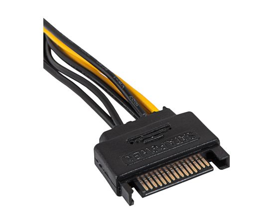 Адаптер с кабелем Akyga AK-CA-80 PCI-E 6+2pin (m) | SATA (m) 15см