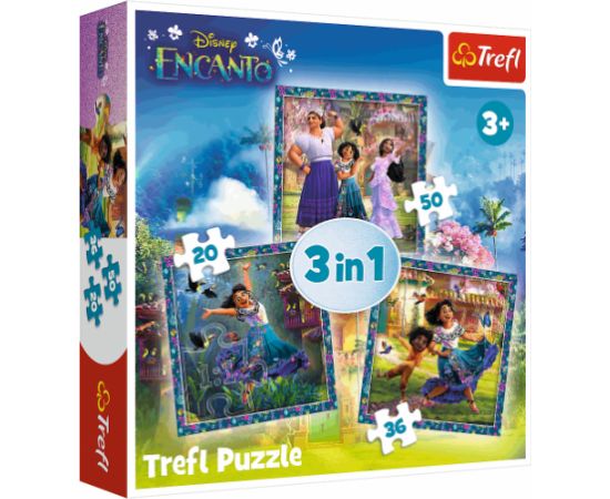 Puzlis TREFL Disney Encanto 3 in 1 (20,36,50 gb.) 3+ T34866