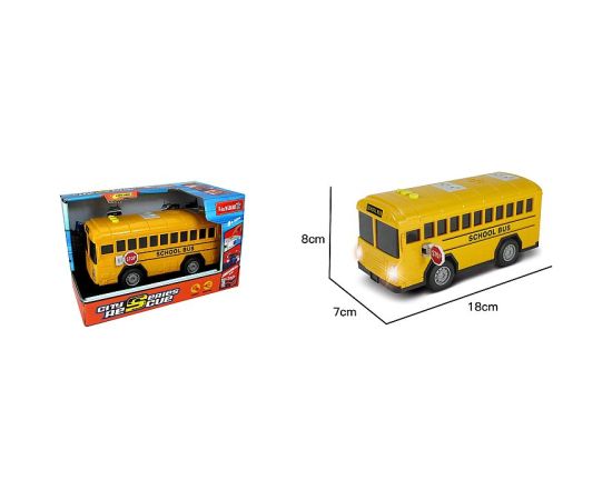 Adar Autobus School Bus ar skaņu un gaismu 18 cm 579514