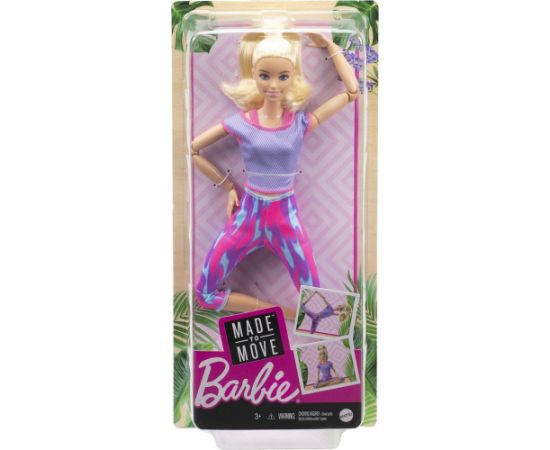 Mattel Barbie: Made to Move - Purple Dye Pants Blonde Doll (GXF04)