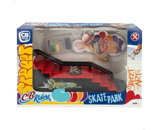 Galdā spēle "Pirkstu skrituļdēļu komplekts ar trasi" Skate Park Riders CB49707