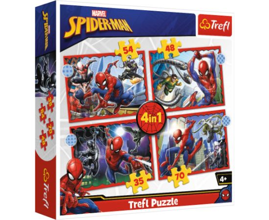 Puzlis TREFL The heroic SpiderMan 4 in 1 4+ T34384