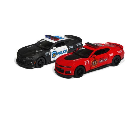 Kinsmart Металлическая моделька машинка 2017 Camaro ZL1 (Police/ Firefighter)1:38 KT5399PR