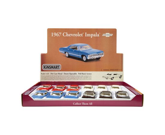 Kinsmart Металлическая авто моделька 1967 Chevrolet Impala 1:43 KT5418