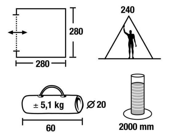 High Peak Lakota piramīdveida telts (10096)