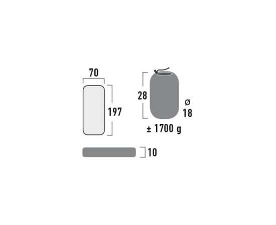 High Peak DAYTON XL piepūšamais matracis (41007)