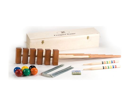 Londero Croquet Set Semi Pro 6 kroketa komplekts ar koka kasti (09806/WB)