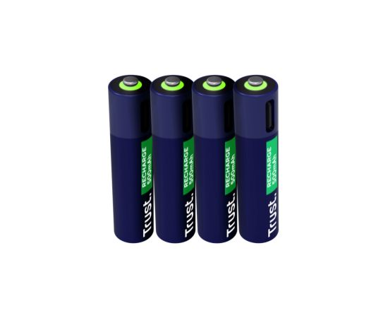 Baterijas Trust USB-C Rechargeable AAA Batteries 4pack