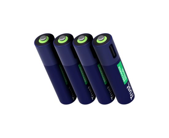 Baterijas Trust USB-C Rechargeable AAA Batteries 4pack