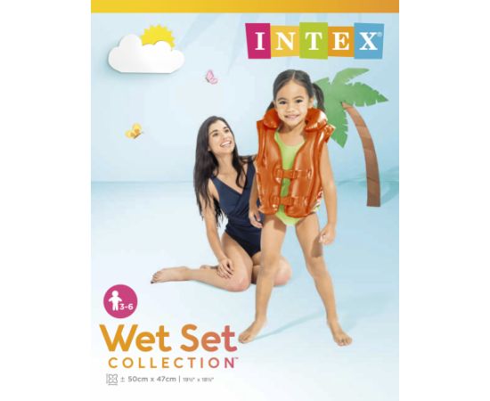 Intex Peldveste piepūšama Oranža 50x47 cm 3-6 gadiem 58671