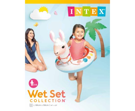 Intex Круг детский надувной Лама 3-6 лет 86 x 58 cm 58221-5