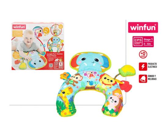 Win Fun Подушка-Слоненок с музыкой и интерактивными элементами c 0 мес CB47253