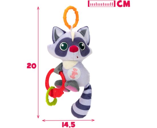 Win Fun Подвесная погремушка мягкая Енот со звуком  22 cm  3 m + CB46707