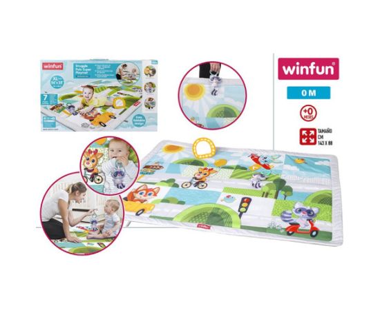 Win Fun Paklājiņš  zīdaiņiem ar dzīvniekiem 143x88 cm no 0 men. CB46699