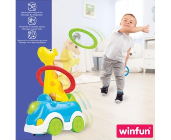 Win Fun Музыкальная игрушка Жираф с кольцами 24 cm с 3 мес. CB46522