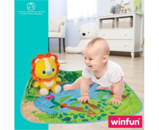 Win Fun Комплект плюшевый Лев с флисовым пледом 71x71 cm CB46499