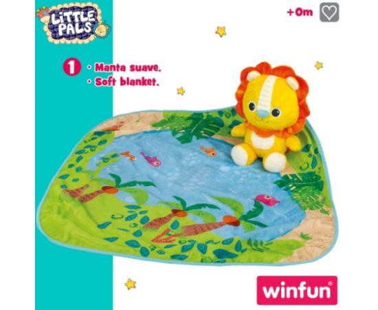 Win Fun Комплект плюшевый Лев с флисовым пледом 71x71 cm CB46499