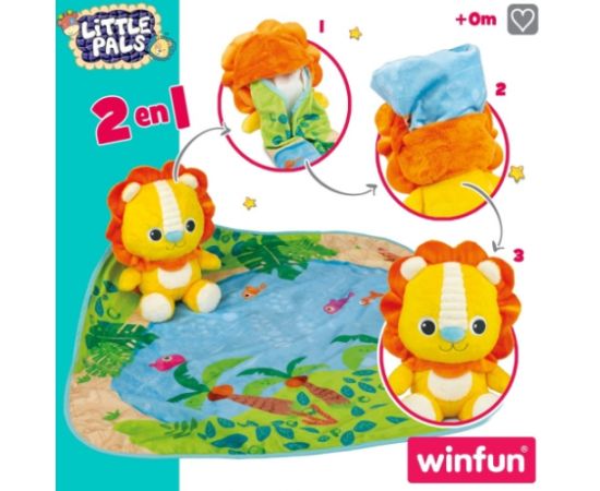 Win Fun Комплект плюшевый Лев с флисовым пледом 71x71 cm CB46499