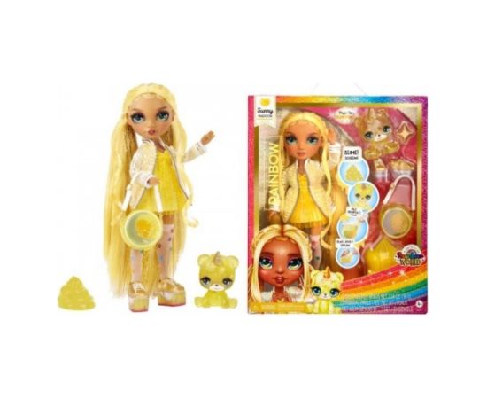 Lelle MGA Rainbow High Classic Doll Sunny ar gļotām un mājdzīvnieku 28 cm 120186