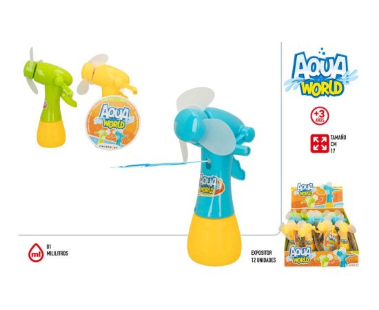 Водный пистолет вентилятор Aqua Word (81 ml) разные  17 cm CB24796