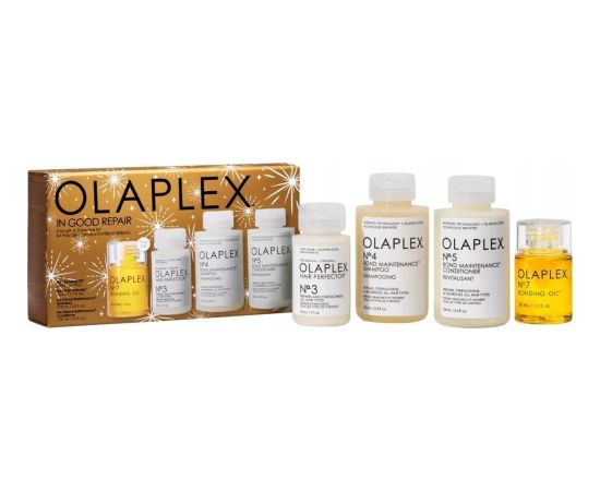 OLAPLEX_SET In Good Repair Hair Kit szampon do włosów 100ml + odżywka 100ml + kuracja 50ml + olejek 30ml