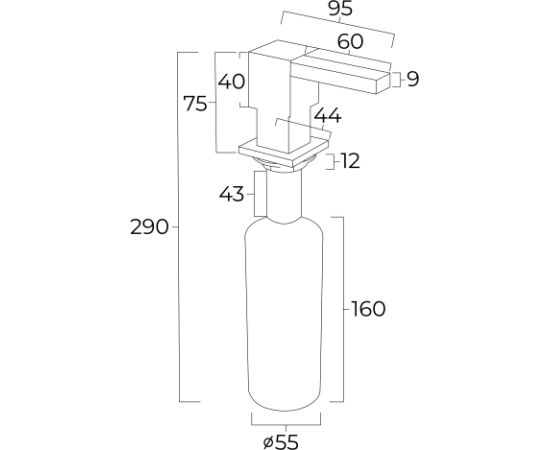 Soap dispenser Teka Square matt black