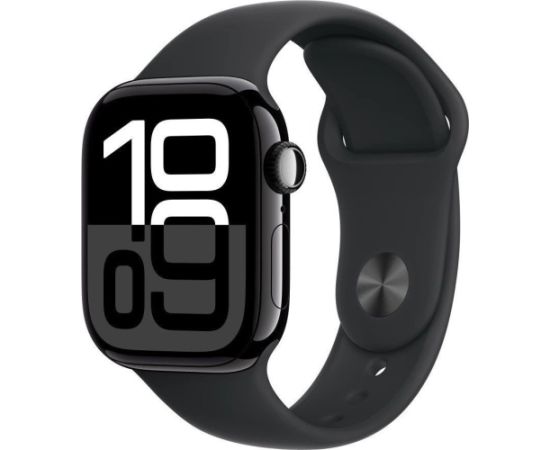 Apple Watch 10 LTE 42mm Jet Black Alu + Black Sport Band - M/L