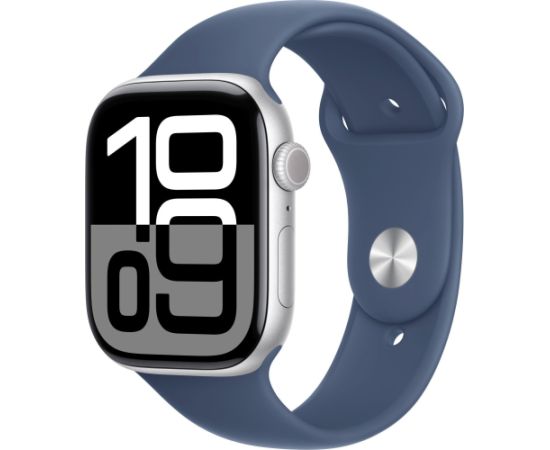 Apple Watch 10 LTE 42mm Silver Alu + Denim Sport Band - S/M