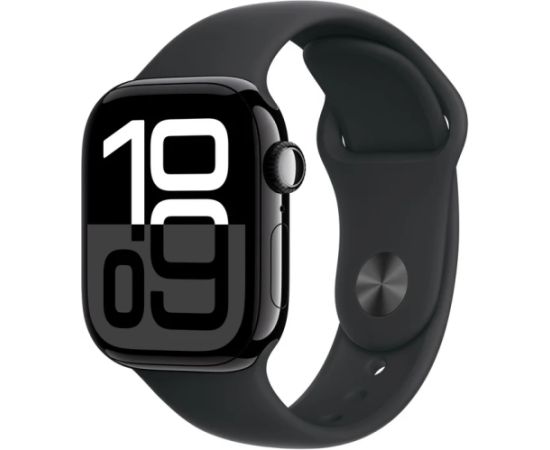 Apple Watch 10 LTE 42mm Jet Black Alu + Black Sport Band - S/M