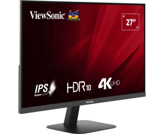 LCD Monitor VIEWSONIC VA2708-4K-HD 27" Panel IPS 3840x2160 16:9 60 Hz Matte 4 ms Tilt Colour Black VA2708-4K-HD