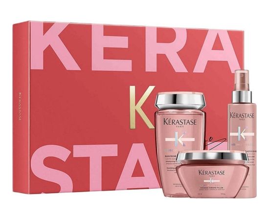 Kerastase Chroma Absolu zestaw szampon do włosów 250ml + maska do włosów 200ml + serum termiczne 150ml