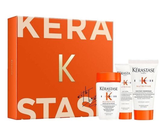 Kerastase Nutritive zestaw odżywczy szampon do włosów 80ml + odżywcze mleczko do włosów 75ml + nektar termiczny do włosów 50ml