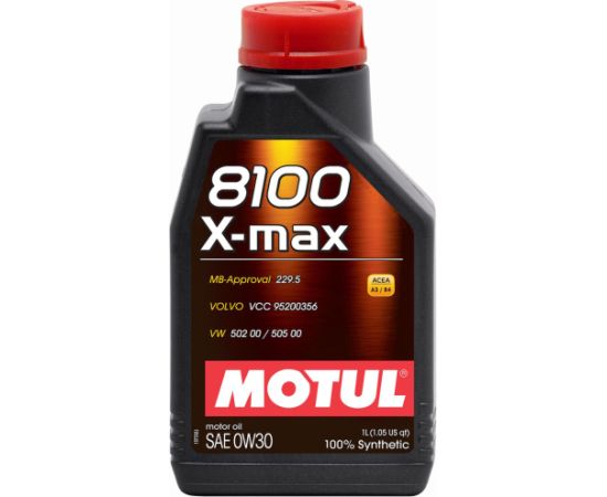 Motul 8100 X-max 0W30 1L API SL  ACEA A3/B4