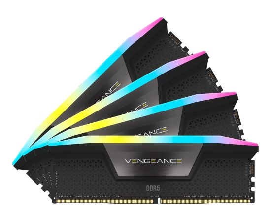 Corsair 192 GB DDR5-5200 Kit, memory (black, CMH192GX5M4B5200C38, Vengeance RGB, XMP)