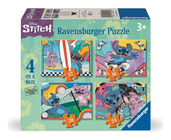 Ravensburger Puzzle Disney: Stitch - Vacay Mode 4 in a Box (12/16/20/24pcs) (12001069)