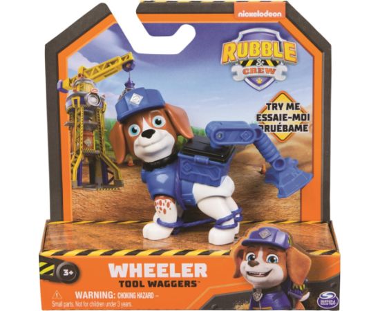 Spin Master Paw Patrol: Rubble  Crew - Wheeler Tool Waggers Action Pup (20148306)