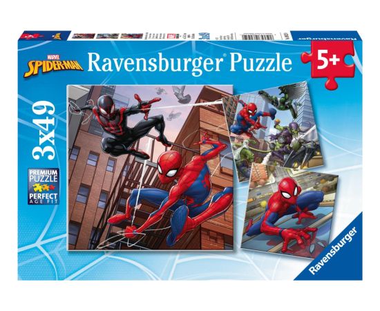 Ravensburger Puzzle Marvel: Spider-Man - Spider-Man in Action (3x49pcs) (8025)