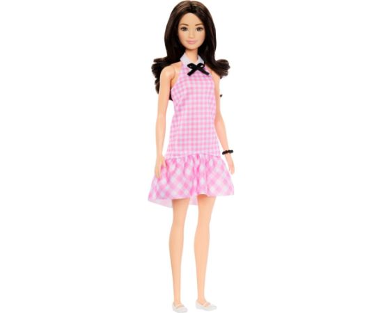 Mattel Barbie: Fashionistas #224 - Brown Hair with Pink Plaid Dress Doll (HRH21)