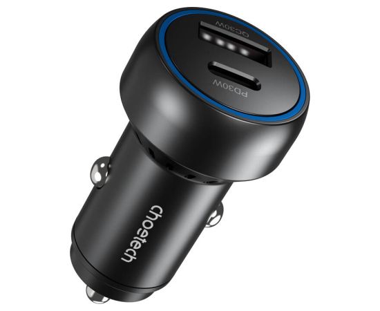 Choetech 60W 2xUSB-C+USB-A car charger (black)