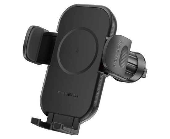 Foneng CP101 car grille mount with 15W wireless charger (black)