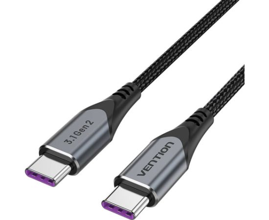 USB-C to USB-C 100W Vention TAHHD 5A 0.5m USB 3.1 Gen2 4K cable (gray)