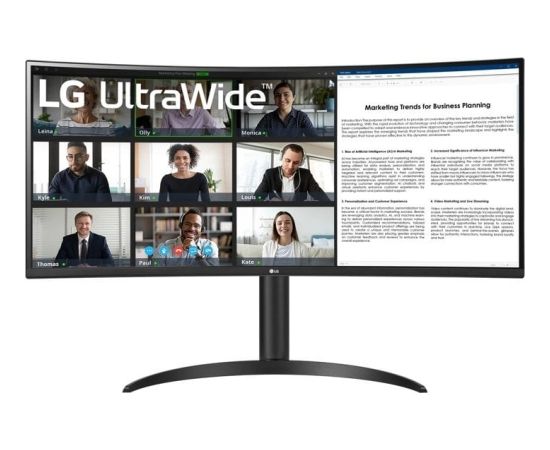 Monitor LG LG 34WR55QK-B monitor komputerowy 86,4 cm (34") 3440 x 1440 px Wide Quad HD Czarny